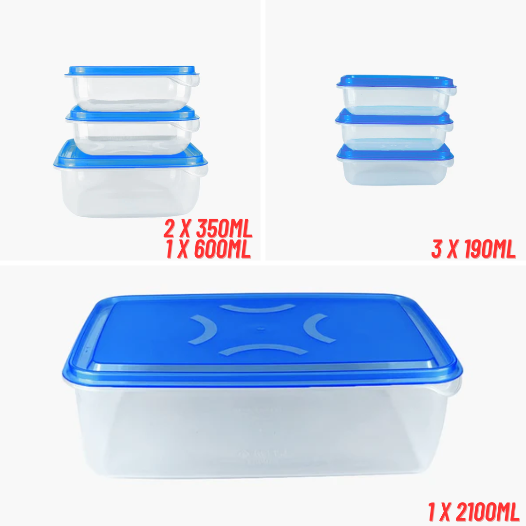 IKEA STYLE FOOD CONTAINERS, THUMB LOCK FOOD CONTAINER ( 7PC SET)