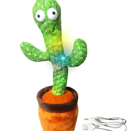 Dancing Cactus Talking Toy, Cactus Plush Toy, Wriggle & Singing Recording Repeat What You Say