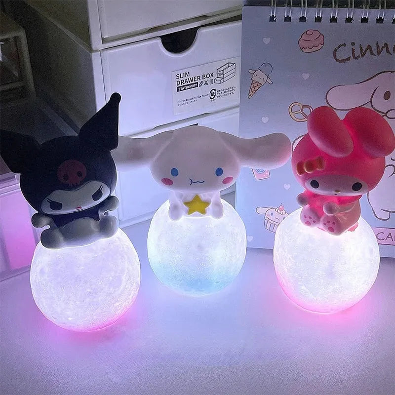 Sanrio Hello Kitty Night Light Luminous Children's Toy Bedside Lamp Anime Cartoon