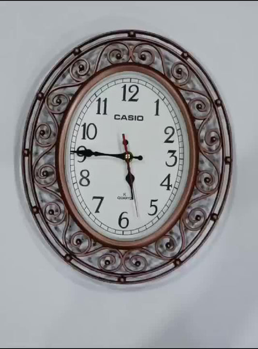 Simple Round New Design Oval Shape plastic wall Clock