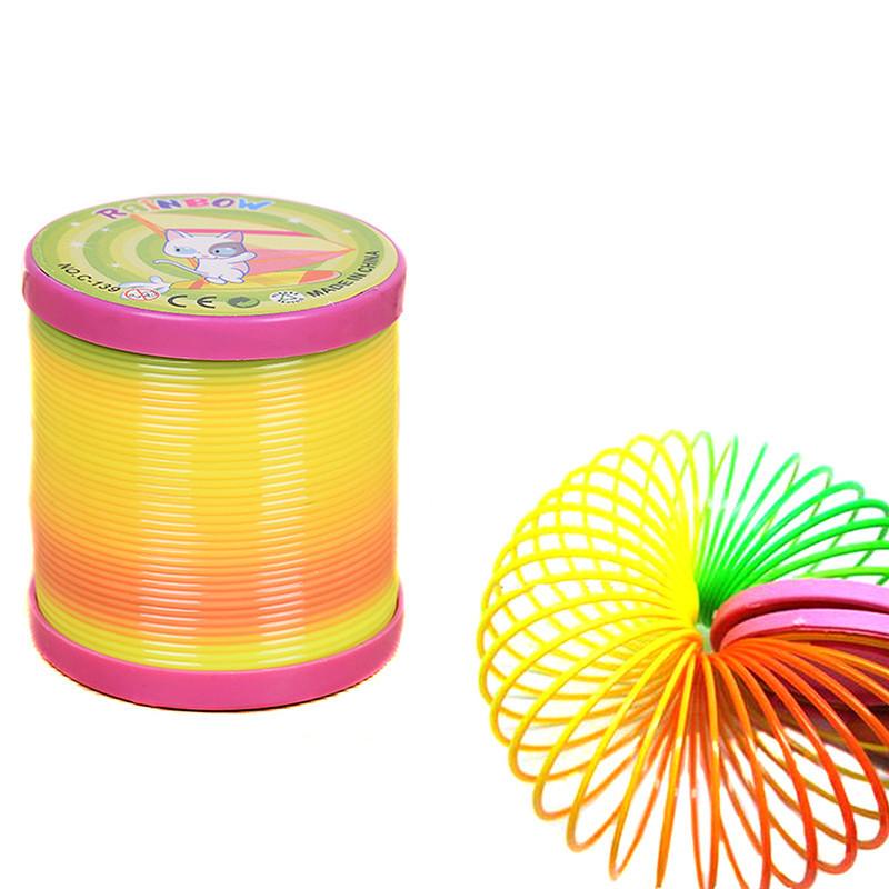 Rainbow Bouncy Slinky Toy Kids Fun Plaything