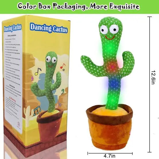 Dancing Cactus Talking Toy, Cactus Plush Toy, Wriggle & Singing Recording Repeat What You Say