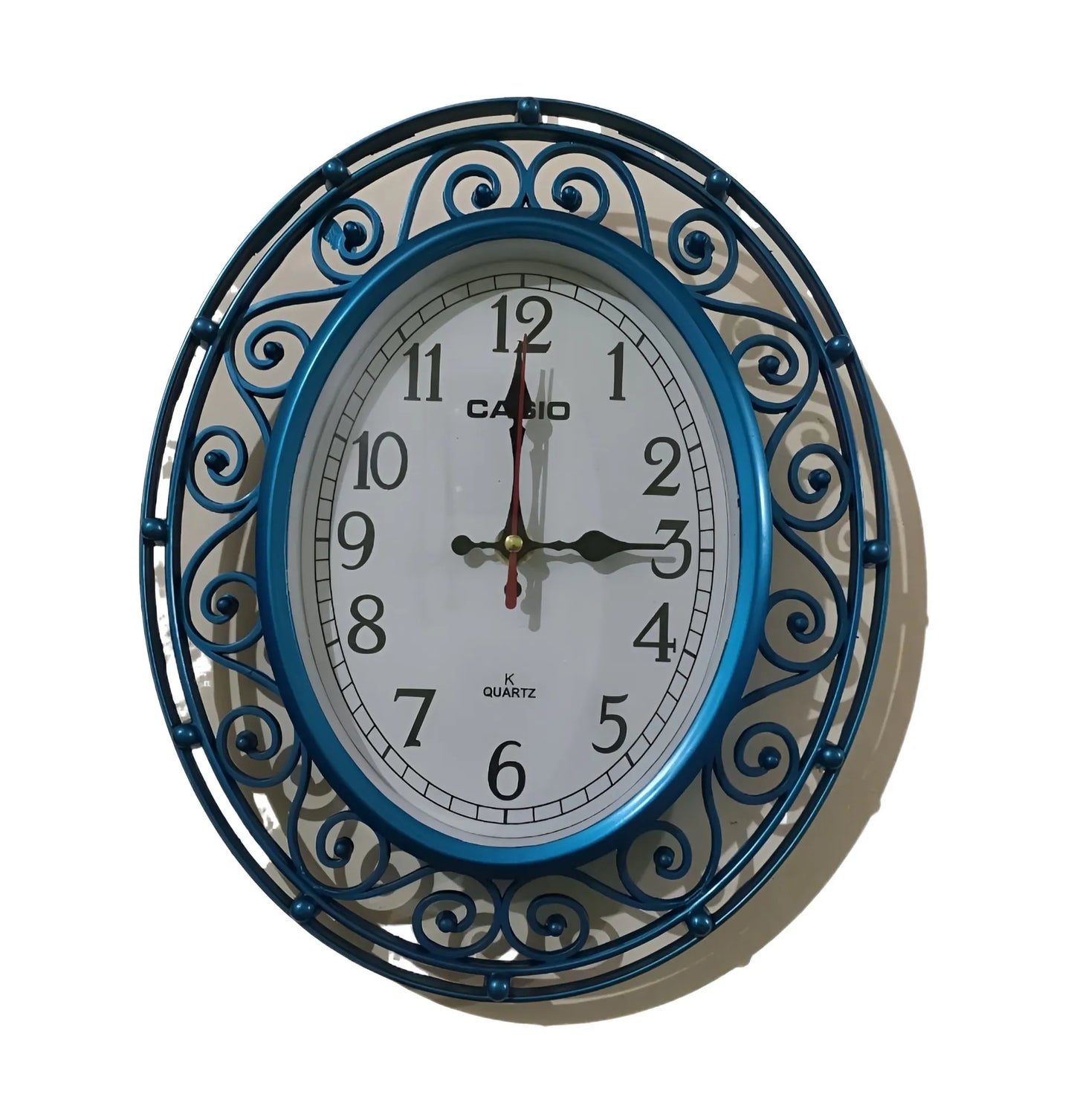 Simple Round New Design Oval Shape plastic wall Clock