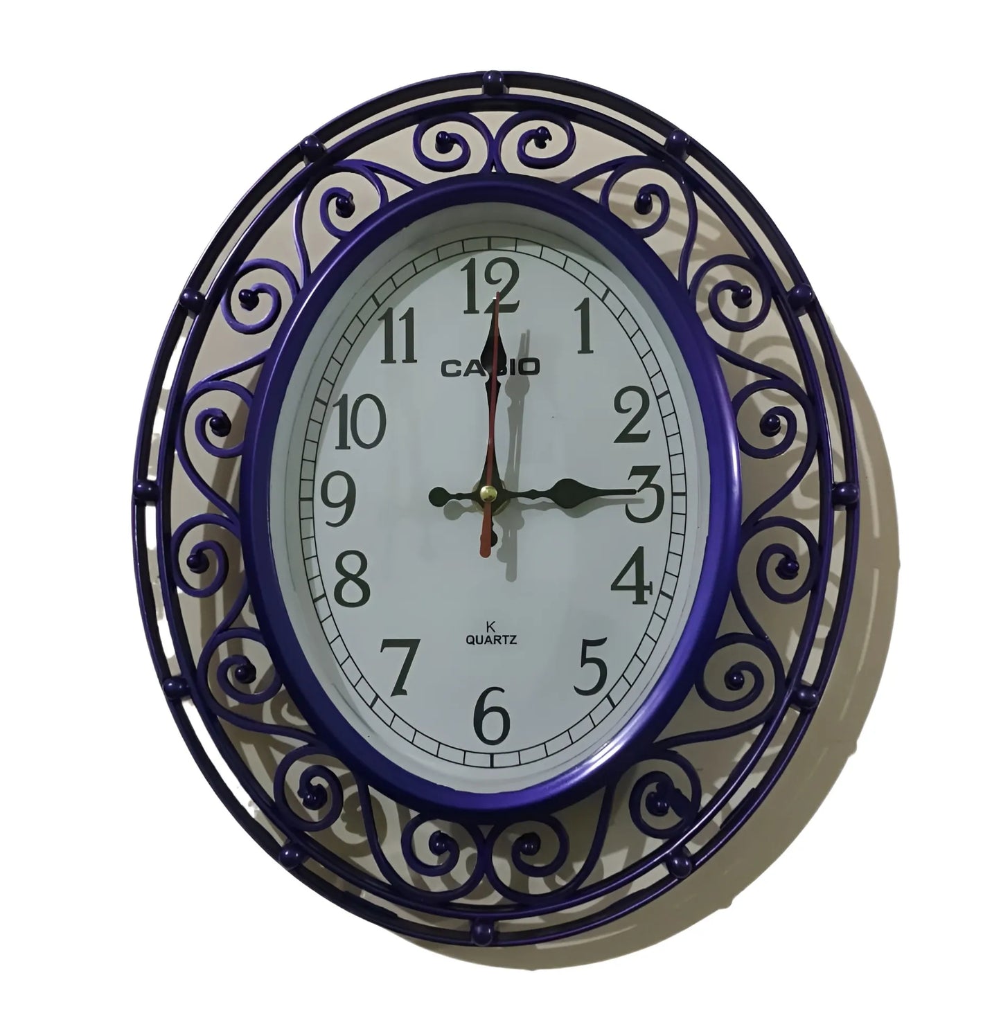 Simple Round New Design Oval Shape plastic wall Clock